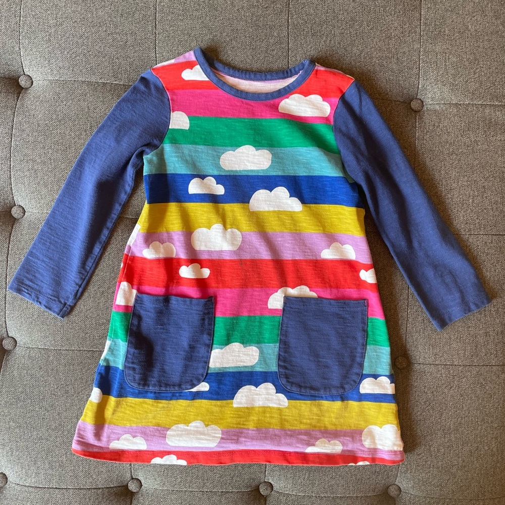 Mini Boden Rainbow Cloud Tunic dresz